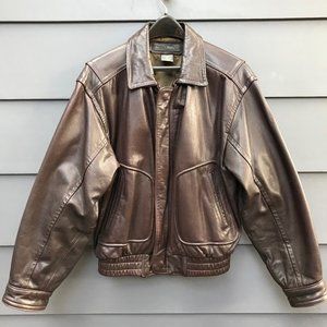 Banana Republic   Leather Bomber Motorcycle Jacket